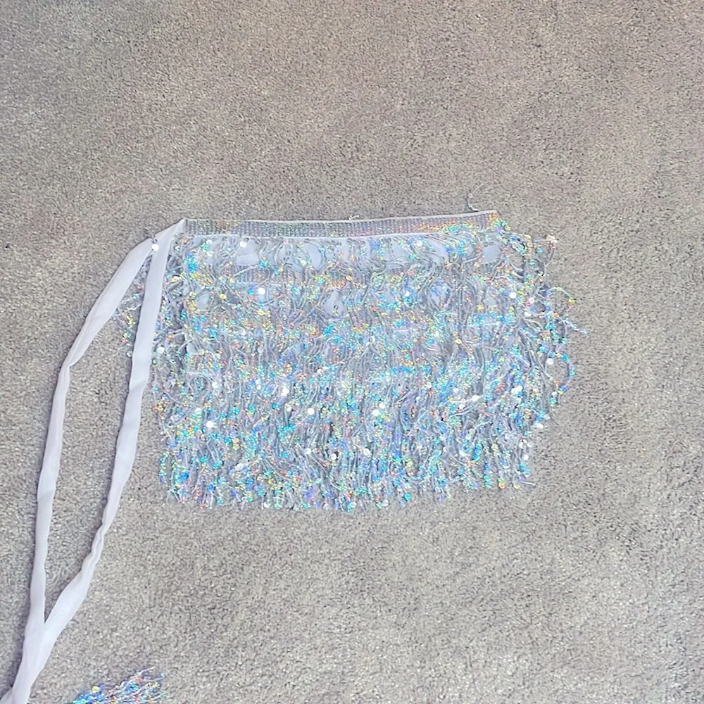 New sparkly fringe wrap skirt for costume dance